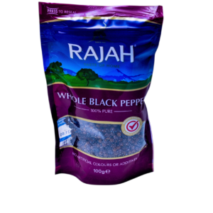 RAJAH WHOLE BLACK PEPPER 100G