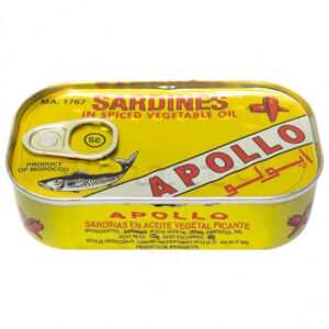 APOLLO SARDINES IN SPICED VEG. OIL 125G