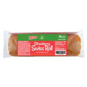 BOBBYS STRAWB SWISS ROLL 300G