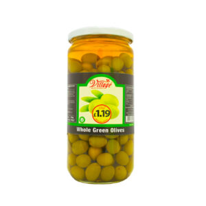VILLAGE WHOLE GREEN OLIVES 720ML